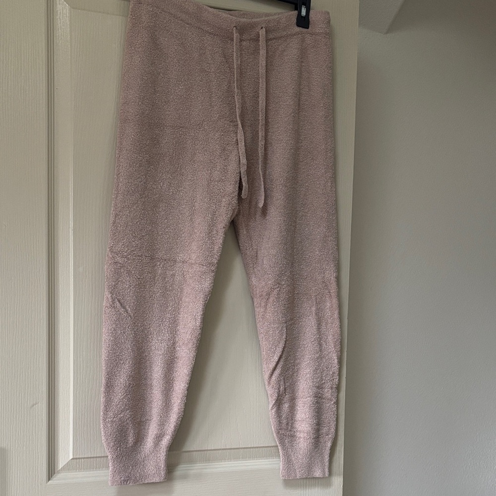 Barefoot Dreams Cozychic Lite Beige Joggers size Small